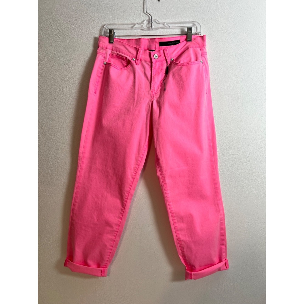 Calvin Klein Roll Cuff Crop‎ Stretch Chic Hot Pink Jeans 30x27